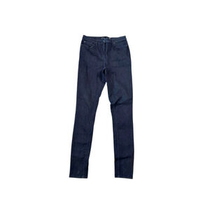 Long Tall Sally Jeans Skinny High Rise Stretch Denim Clean Dark Indigo Blue 10